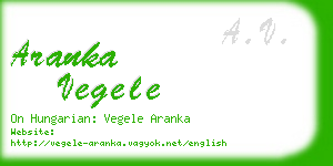aranka vegele business card